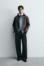 Load image into Gallery viewer, ZARA WASHED FAUX LEATHER OVERSHIRT
