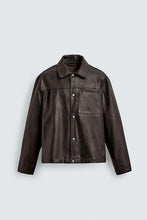 Load image into Gallery viewer, ZARA WASHED FAUX LEATHER OVERSHIRT
