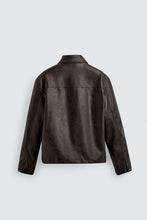 Load image into Gallery viewer, ZARA WASHED FAUX LEATHER OVERSHIRT
