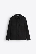 Load image into Gallery viewer, Zara SOFT OVERSHIRT WITH POCKETS Black
