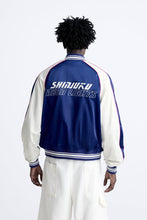 Load image into Gallery viewer, Zara SATIN JACKET WITH EMBROIDERED SLOGAN
