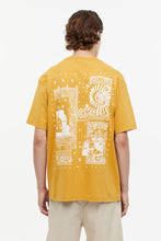 Load image into Gallery viewer, H&amp;M Loose Fit T Shirt Mustard yellow/Peace within
