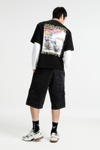 Load image into Gallery viewer, Loose Fit Printed T-shirt (Black/Culture)
