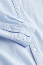 Load image into Gallery viewer, H&amp;M Regular Fit Linen-blend Grandad Shirt Skyblue
