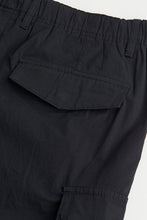 Load image into Gallery viewer, H&amp;M Regular Fit Ripstop Cargo Trousers Black
