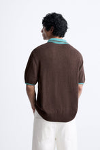 Load image into Gallery viewer, Zara CONTRAST KNIT POLO SHIRT
