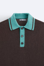 Load image into Gallery viewer, Zara CONTRAST KNIT POLO SHIRT
