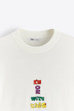 Load image into Gallery viewer, Zara KNIT SWEATSHIRT WITH SLOGAN Oyster White
