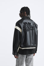 Load image into Gallery viewer, Zara CONTRAST LEATHER EFFECT BOMBER JACKET
