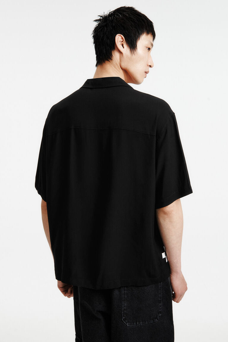 H&M Loose Fit Printed resort shirt Black