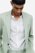 Load image into Gallery viewer, H&amp;M Regular Fit Linen-blend Grandad Shirt White
