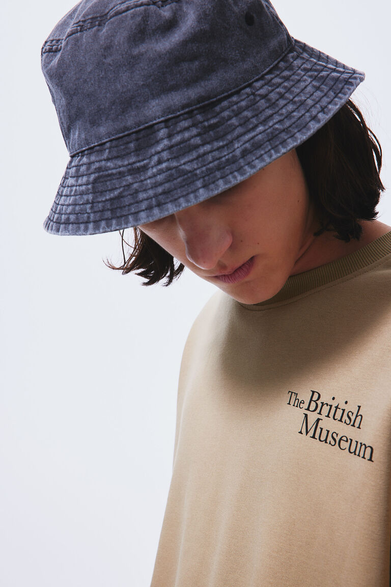 H&M Relaxed Fit Sweatshirt Beige/The British Museum