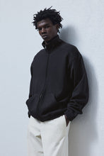 Load image into Gallery viewer, H&amp;M Relaxed Fit Zip-through Jacket Black
