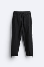 Load image into Gallery viewer, Zara Contrast Technical Trousers Black
