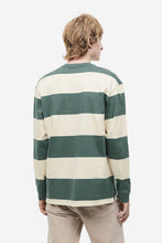 Load image into Gallery viewer, H&amp;M Relaxed Fit Jersey Top Green/Cream striped
