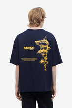 Load image into Gallery viewer, H&amp;M Oversized Fit Cotton T-shirt Dark blue/Balance
