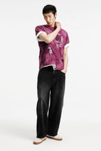 Load image into Gallery viewer, H&amp;M Loose Fit Printed T-shirt (Dark purple/Revel)
