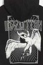 Load image into Gallery viewer, H&amp;M Regular Fit Hoodie Black/Led Zeppelin
