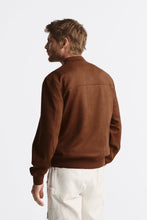 Load image into Gallery viewer, Zara FAUX SUEDE BOMBER JACKET Caramel
