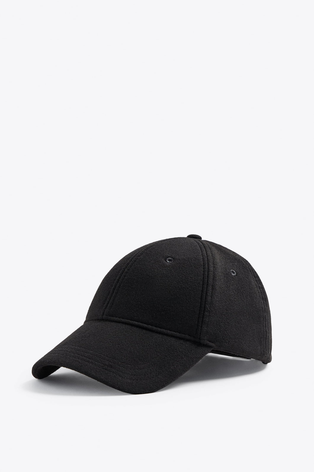 Zara FLANNEL CAP Black