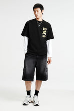 Load image into Gallery viewer, Loose Fit Printed T-shirt (Black/Culture)
