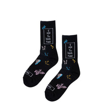 Load image into Gallery viewer, I WISH YOU WERE HERE GREEN BUTTERFLIES SOCK
