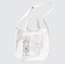 Load image into Gallery viewer, Uniqlo KAWS + Warhol 2WAY Tote Bag White
