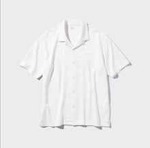 Load image into Gallery viewer, Uniqlo AIRism Cotton Full Open Short Sleeve Open Collar Polo Shirt
