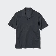 Load image into Gallery viewer, Uniqlo AIRism Cotton Full Open Short Sleeve Open Collar Polo Shirt
