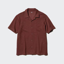 Load image into Gallery viewer, Uniqlo AIRism Cotton Full Open Short Sleeve Open Collar Polo Shirt
