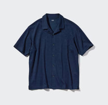 Load image into Gallery viewer, Uniqlo AIRism Cotton Full Open Short Sleeve Open Collar Polo Shirt
