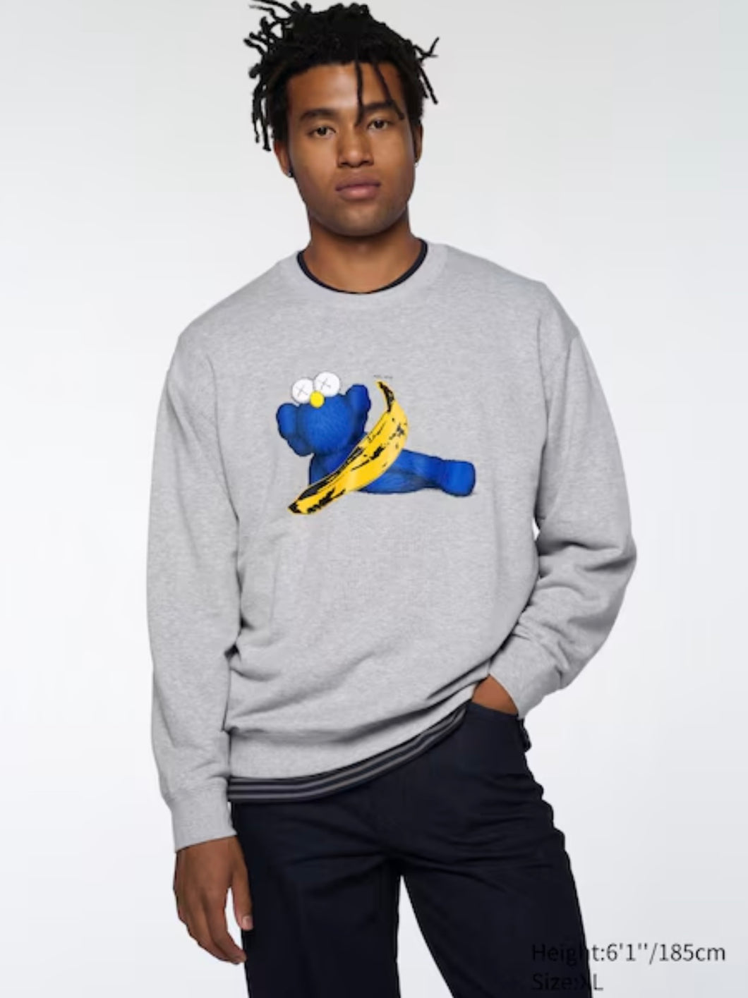 Uniqlo KAWS + Warhol Sweatshirt Gray