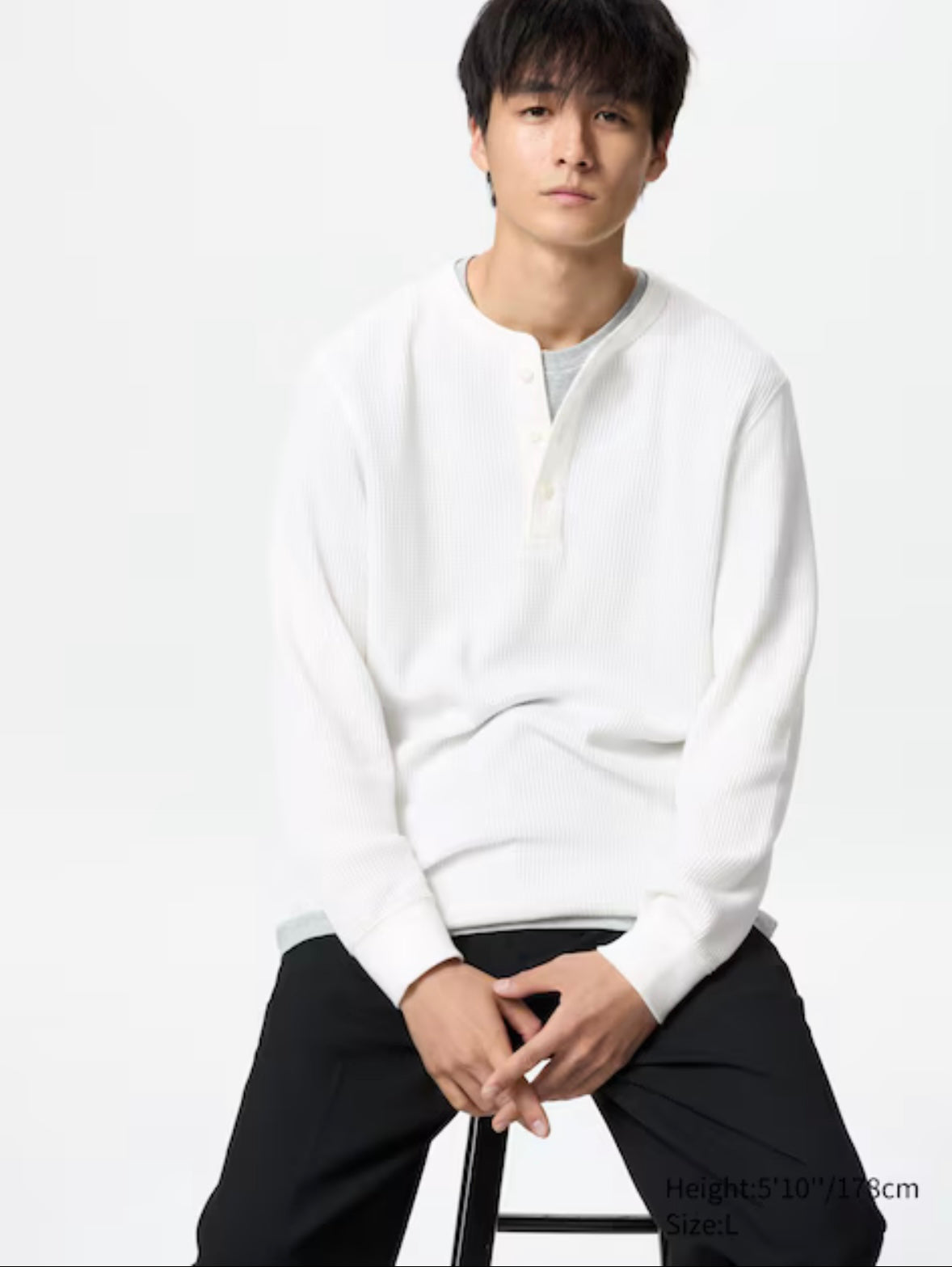 Uniqlo Henley Uniqlo Jeans Style CREW NECK SHORT SLEEVE T-SHIRT