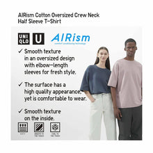 Load image into Gallery viewer, Uniqlo U AIRism Cotton Oversized Crew Neck Half Sleeve T-Shirt
