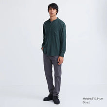 Load image into Gallery viewer, Uniqlo Soft Twill Stand Collar Long Sleeve Shirt
