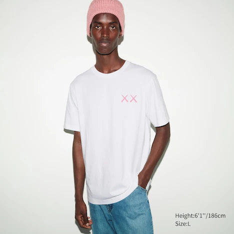 Uniqlo x KAWS UT Short Sleeve Graphic T-Shirt White Pink