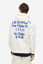 Load image into Gallery viewer, H&amp;M Relaxed Fit Printed Hoodie White/Butterfly
