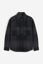 Load image into Gallery viewer, H&amp;M Loose Fit Overshirt Dark grey/Checked
