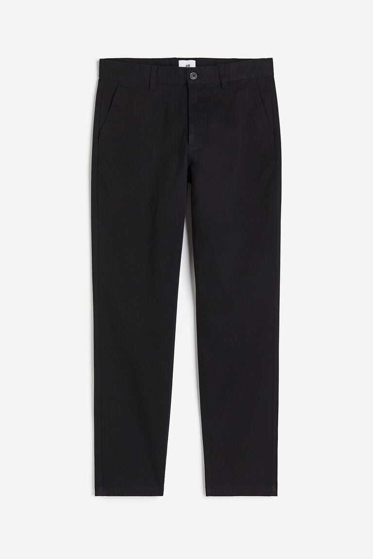 H&M Slim Fit Cotton chinos Black