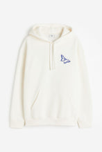 Load image into Gallery viewer, H&amp;M Relaxed Fit Printed Hoodie White/Butterfly
