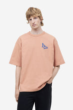 Load image into Gallery viewer, H&amp;M Oversized Fit Cotton T-shirt Powder pink/Butterflies
