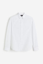 Load image into Gallery viewer, H&amp;M Slim Fit Easy-iron shirt White/Black spotted
