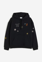 Load image into Gallery viewer, H&amp;M Relaxed Fit Printed Hoodie Black Dream

