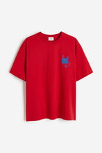 Load image into Gallery viewer, H&amp;M Loose Fit Printed T-shirt Red/Thank You
