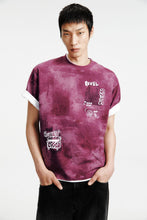 Load image into Gallery viewer, H&amp;M Loose Fit Printed T-shirt (Dark purple/Revel)
