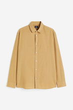 Load image into Gallery viewer, H&amp;M Regular Fit Linen Blend Shirt Mustard Yellow
