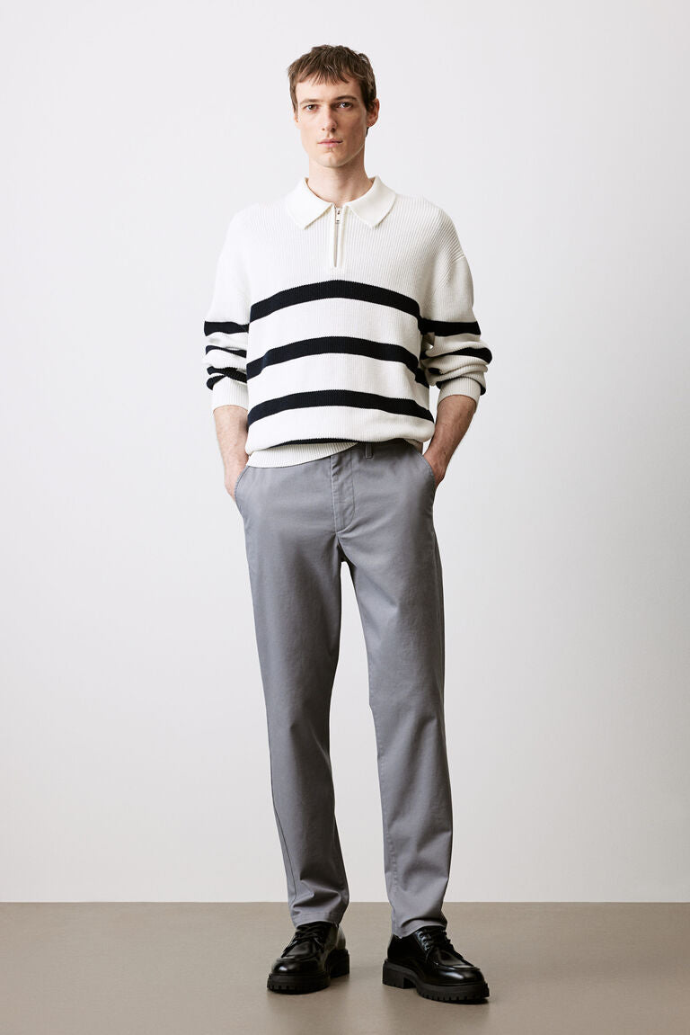 H&M Slim Fit Cotton chinos Grey