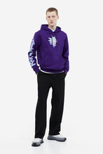 Load image into Gallery viewer, H&amp;M Regular Fit Hoodie Dark purple/Rick and Morty
