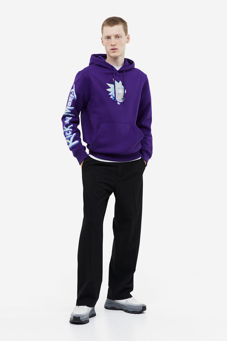 H&M Regular Fit Hoodie Dark purple/Rick and Morty – Prisma