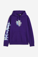 Load image into Gallery viewer, H&amp;M Regular Fit Hoodie Dark purple/Rick and Morty
